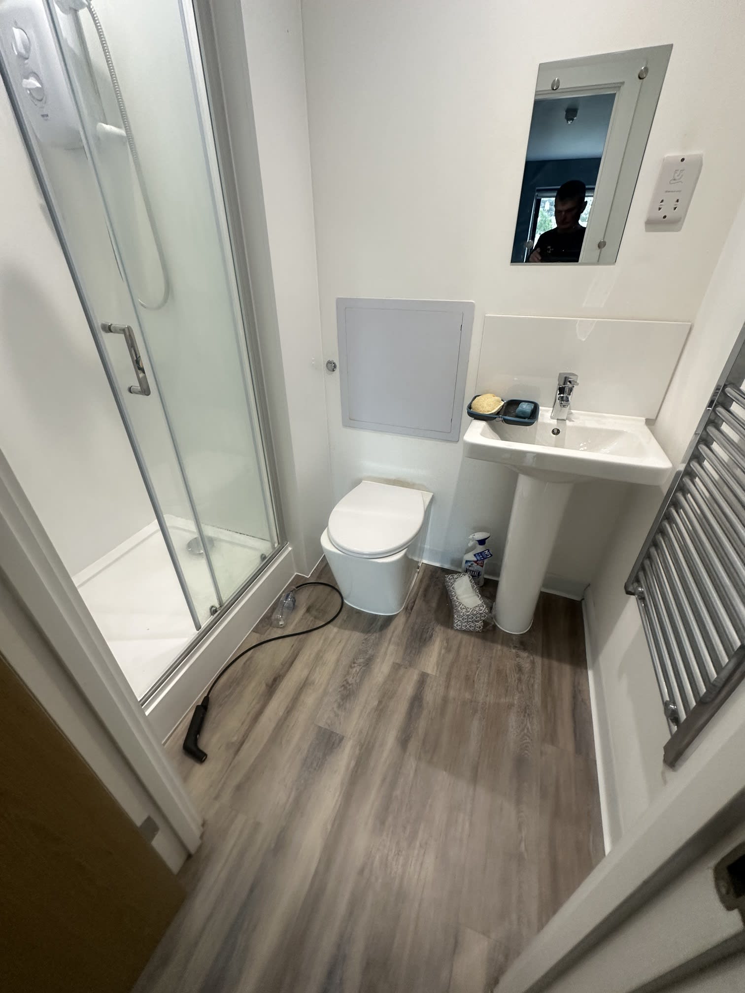 Compact bathroom finished to a clean standard